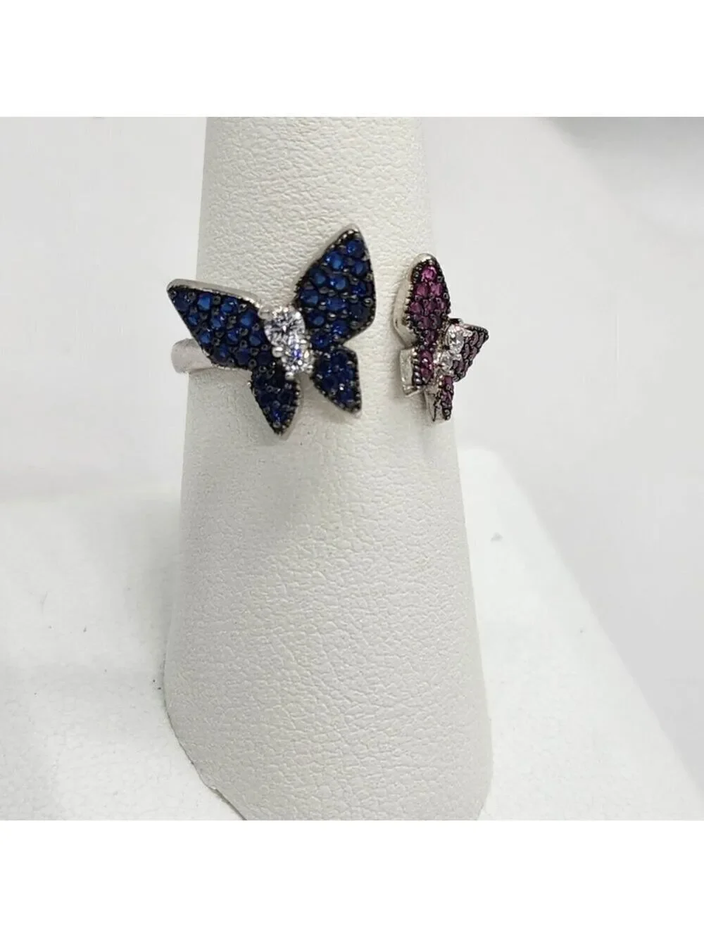 Brand New Sterling Silver 925 Double Butterfly Ring